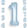 baby blue foil number